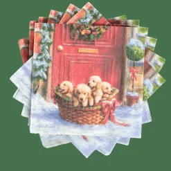 PUPPIES Set Di 20 Tovaglioli Multicolore