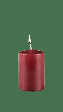 PURE Candela Cilindrica Rosso Scuro