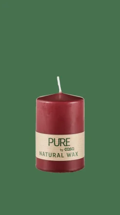 PURE Candela Cilindrica Rosso Scuro