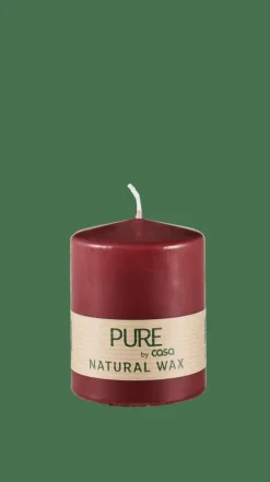 PURE Candela Cilindrica Rosso Scuro