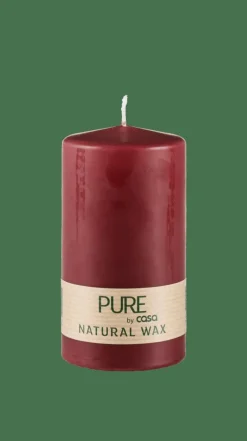 PURE Candela Cilindrica Rosso Scuro