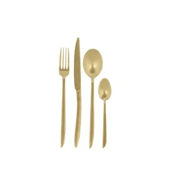 ROXANNE Posate 16 Pezzi Dorato Chiaro