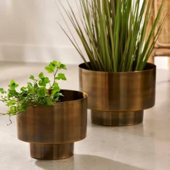 SATURN Vaso Per Piante Bronzo