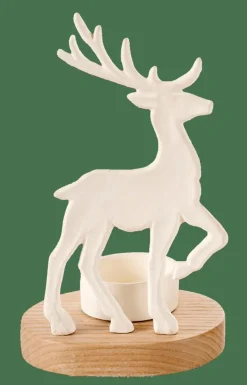 SCANDY DEER Portalumini Bianco, Naturale