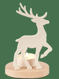 SCANDY DEER Portalumini Bianco, Naturale