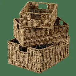SEAGRASS Cesto Cassetto Con Manici Naturale