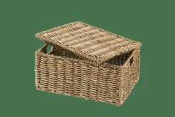 SEAGRASS Cesto Portatutto M Con Coperchio Naturale