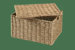 SEAGRASS Cesto Portatutto L Con Coperchio Naturale