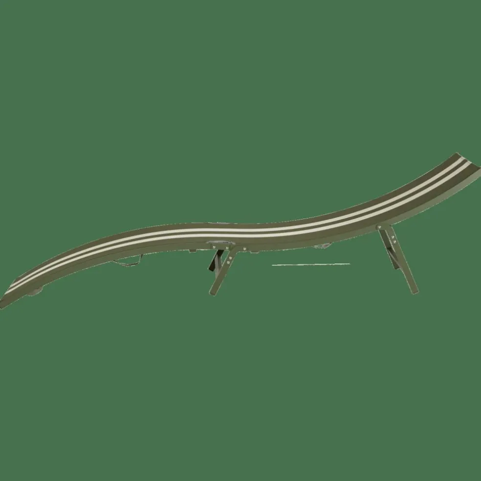SILVES Lettino Set Di 2 Cachi A Righe