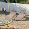 SILVES Lettino Set Di 2 Sabbia