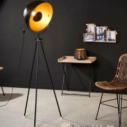SOLEIL Lampada A Stelo Nero