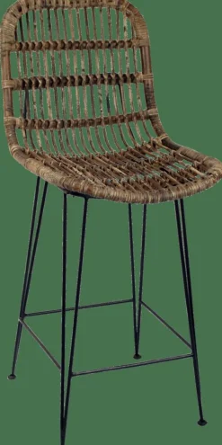 SUMATRA Sedia Da Bar Nero, Naturale