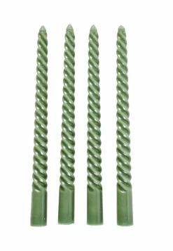 TWIST Candele Intrecciate Set Di 4 Arancione