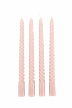 TWIST Candele Intrecciate Set Di 4 Arancione