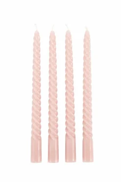 TWIST Candele Intrecciate Set Di 4 Rosso