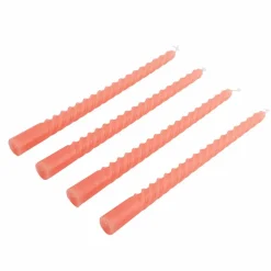 TWIST Candele Intrecciate Set Di 4 Rosso