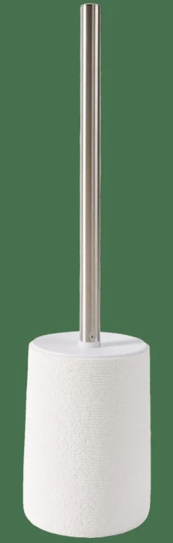 WHITE ELEGANCE Scopino WC In Supporto Bianco, Argentato