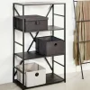 XAVIER Scaffale Da Parete Nero