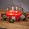 XMAS Candela Con Decorazione Rosso