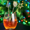 X-MAS Mescolatori Cocktail Set Di 12 Mix Di 3 Forme Dorato, Trasparente