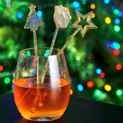 X-MAS Mescolatori Cocktail Set Di 12 Mix Di 3 Forme Dorato, Trasparente