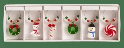 X-MAS Segnabicchieri Set Di 6 Multicolore