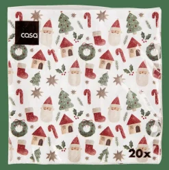 X-MAS VIBE Set Di 20 Tovaglioli Multicolore