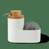 YOKO Dispenser Per Sapone Con Spugna Bianco