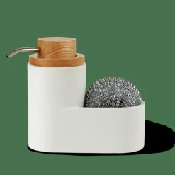 YOKO Dispenser Per Sapone Con Spugna Bianco