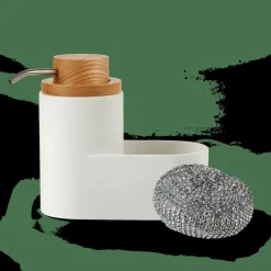 YOKO Dispenser Per Sapone Con Spugna Bianco