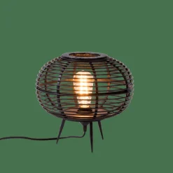 ZANZI Lampada Da Tavolo E27 Nero